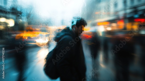 A photographer using selective focus, where part of the image is sharp and the rest is intentionally blurred, drawing attention to specific areas of the subject. photo