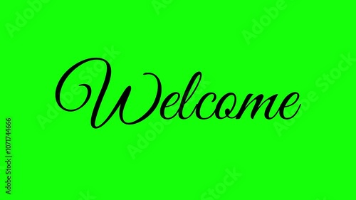 Wallpaper Mural 4K Animated Welcome Text animation, welcome lettering animation on green screen or chroma key motion graphics. 4K handwriting calligraphy text animation video. Torontodigital.ca