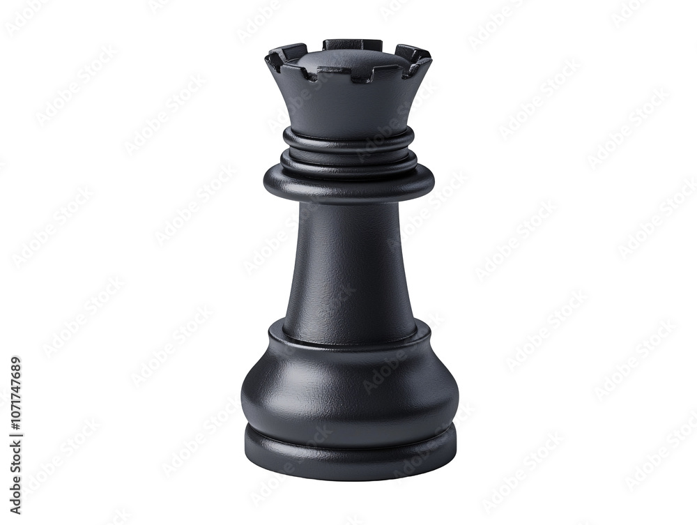 a black chess piece with a white background a black chess piece with a white background