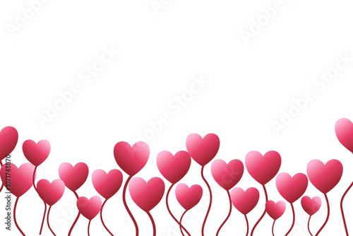 A lot of pink heart isolates background,elements 