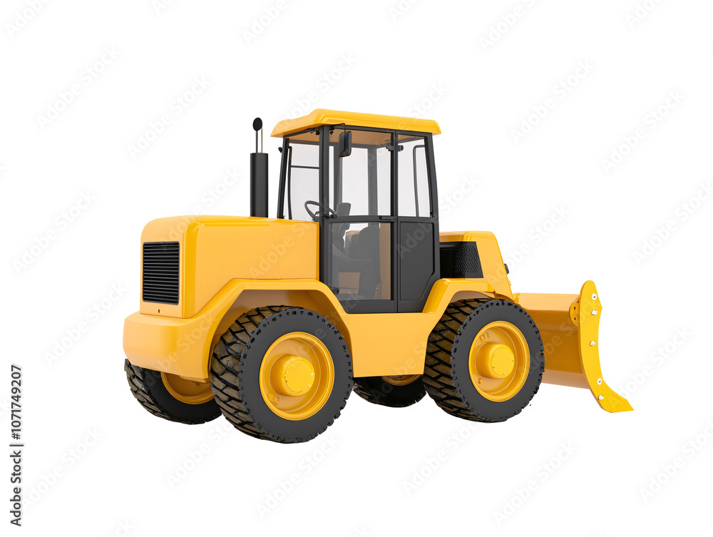 a yellow tractor with a bucket a yellow tractor with a bucket