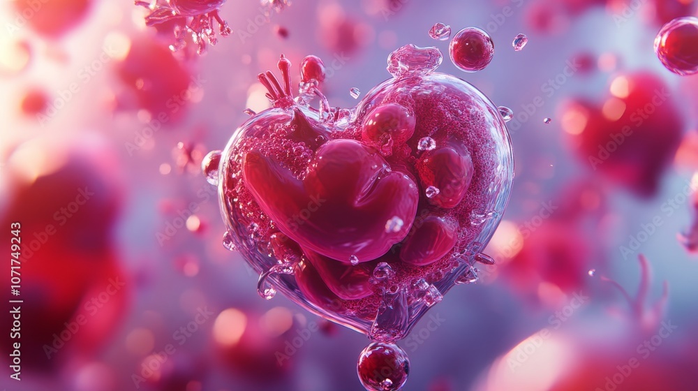 A heart shaped orb surrounded by smaller hearts symbolizes love, health, and the importance of protecting your cardiovascular system. A heart shaped orb surrounded by smaller hearts symbolizes love, health, and the importance of protecting your cardiovascular system.