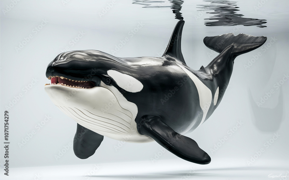 Obraz premium orca isolated on white background