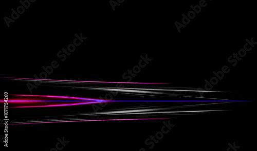 The effect of pink speed on a dark background