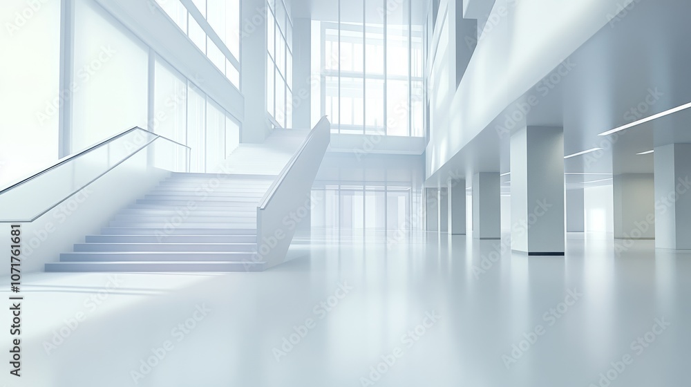 A corridor in modern office building. A corridor in modern office building.