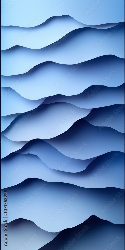 Obraz premium Abstract Blue Waves Graphic Design