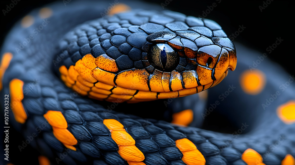 Black and Orange Snake Close-up Photo Black and Orange Snake Close-up Photo
