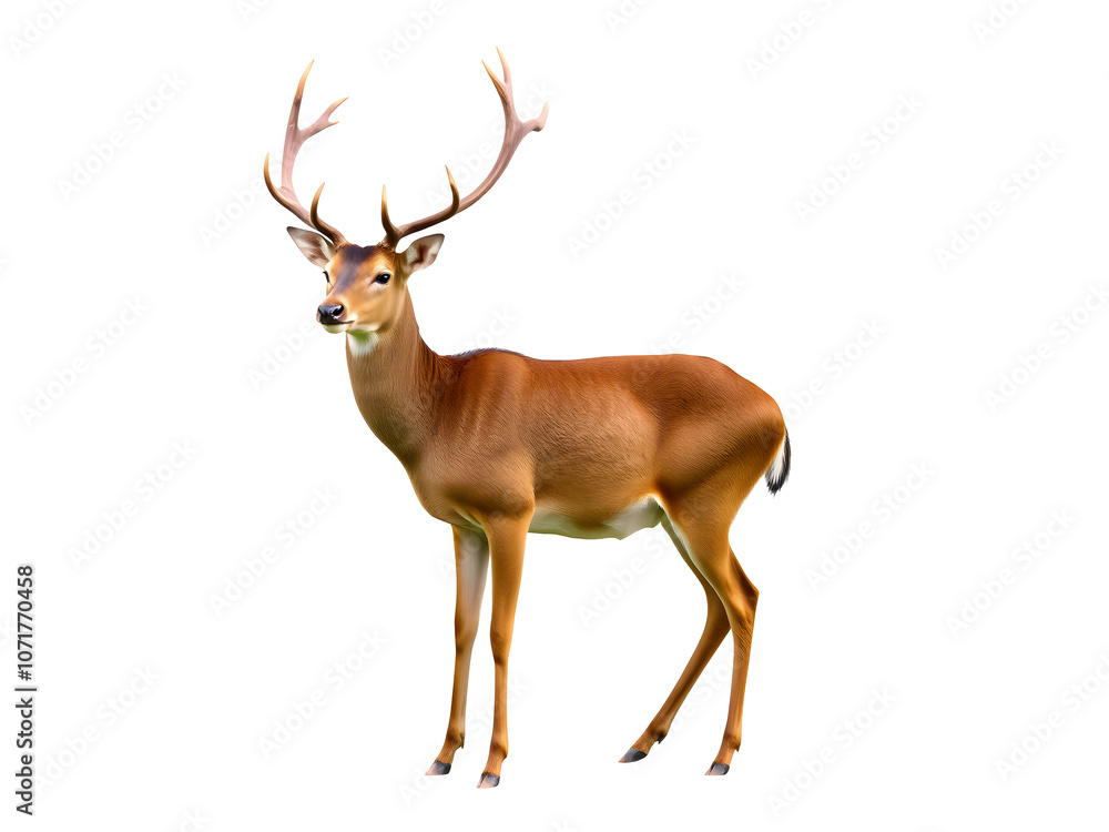 Obraz premium a whitetail buck isolated on white background