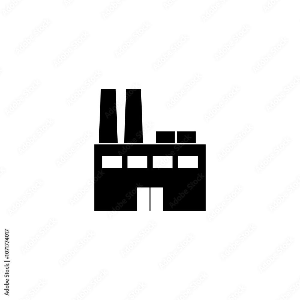Factory simple icon isolated on transparent background Factory simple icon isolated on transparent background