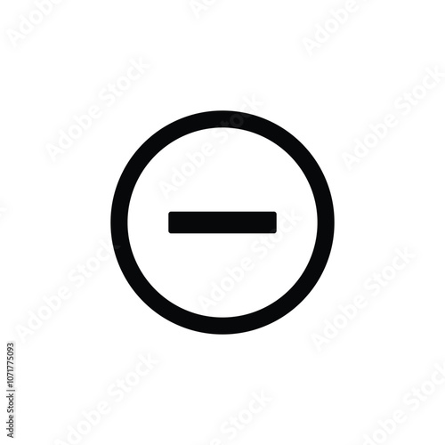 Free Download Outline circle glyph minus Icon. Vector illustration - GFXLoad