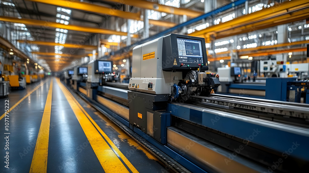 Industrial Factory Production Line with Machines Industrial Factory Production Line with Machines