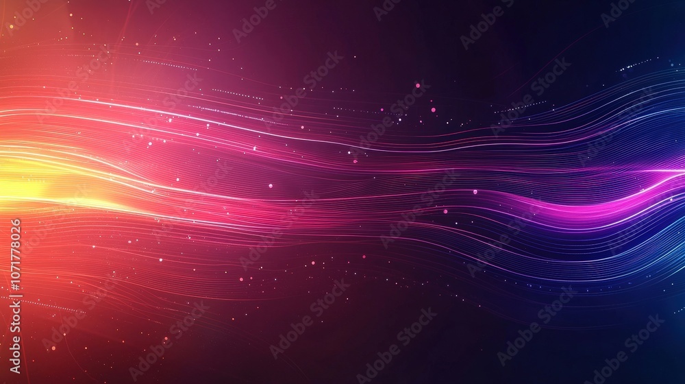 Obraz premium Colorful Abstract Light Waves Background Design