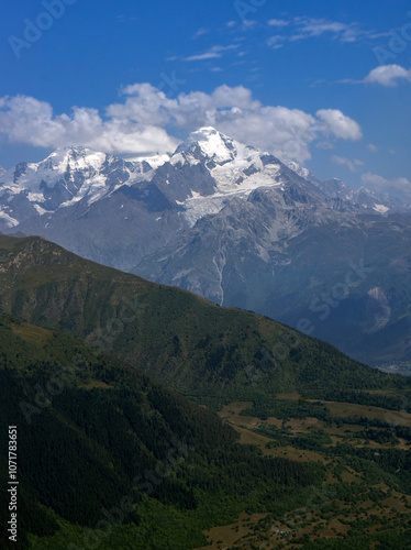 Beautiful clouds over the mountain range.