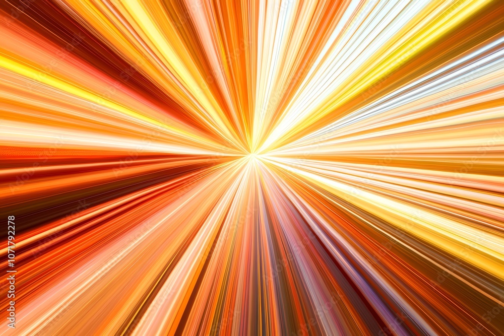 Fototapeta premium Radiating lines in bright orange and yellow.