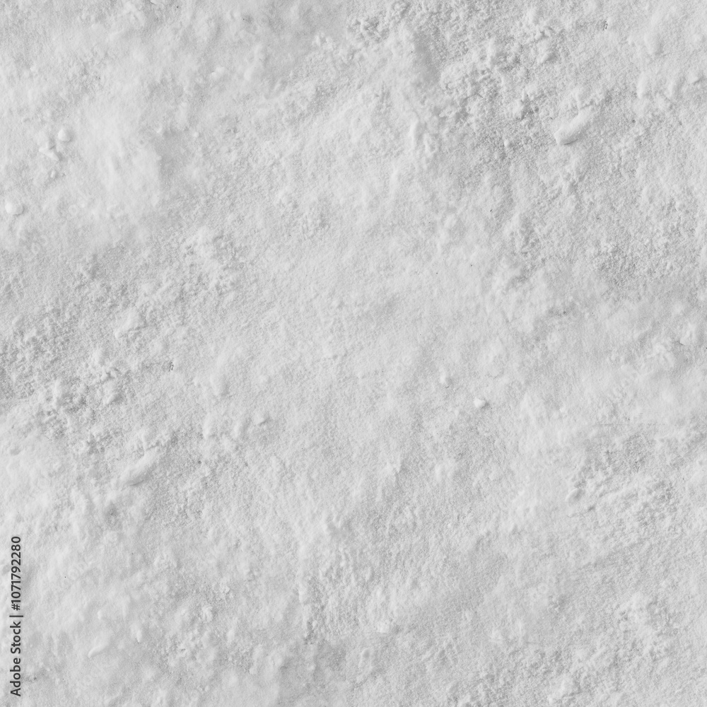 Fototapeta premium White snowy winter monochrome background with snow, snowflakes, landscape, nature, sky, horizon view.