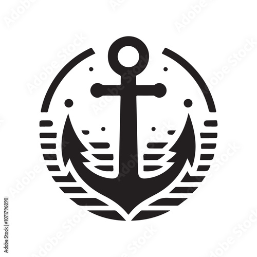 Anchor Silhouette Vector Illustrations for Logos, Posters, and More photo