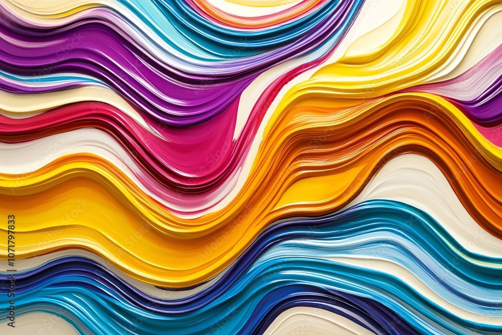 Obraz premium Bright abstract lines, mixed colors