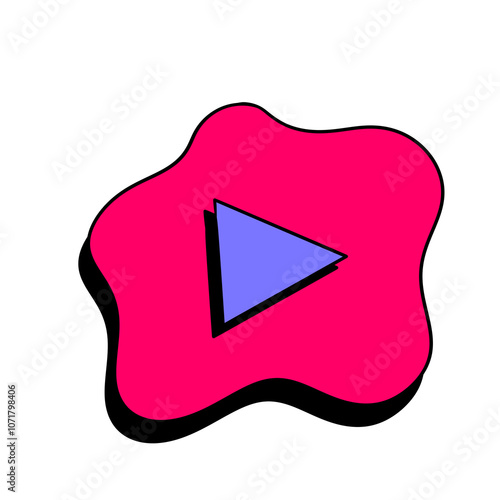 funky play button icon