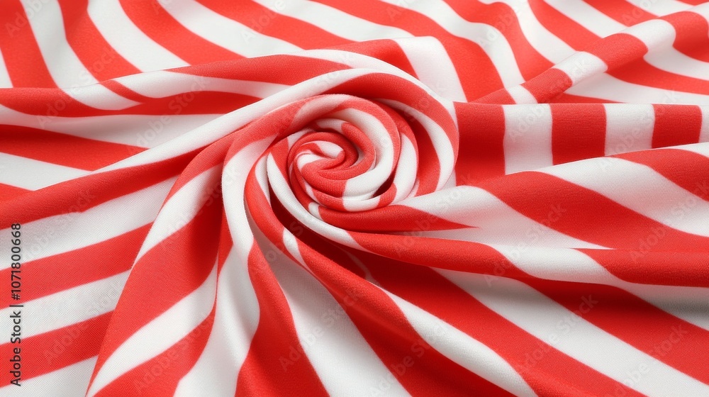 Obraz premium Red white striped fabric, closeup, showcasing bold patterns, perfect for nautical, festive or vintagethemed designs.