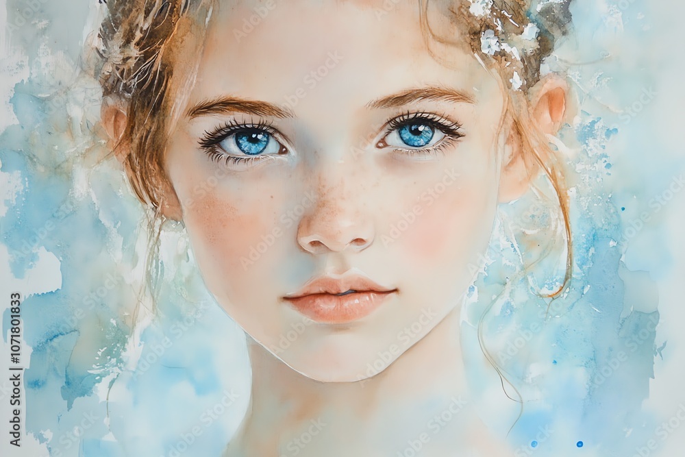 Soft watercolor blend, light blue Soft watercolor blend, light blue