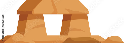 Megalithic tomb from neolithic period showing passage grave built with large stones