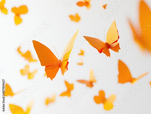 Orange Butterflies.