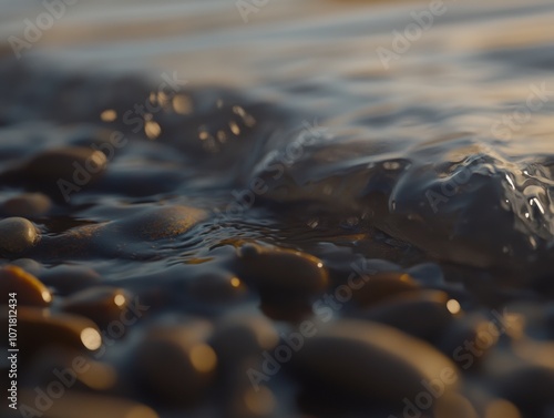 Water's Embrace of Stones
