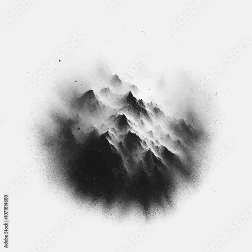 Mountain Mist: A Dreamlike Landscape. The Enigmatic Depths of a Foggy Landscape.