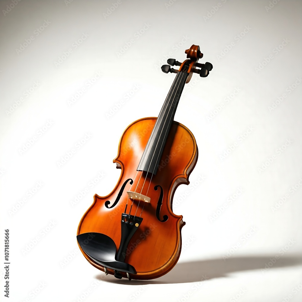 Fototapeta premium Violin isolated on white background, musical instrument