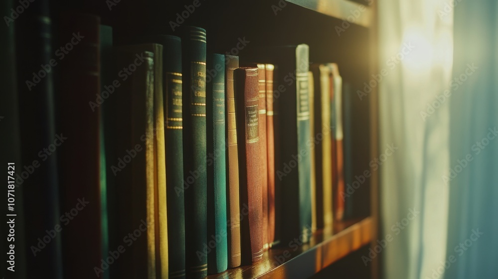 Obraz premium Bookshelf Sunlight.