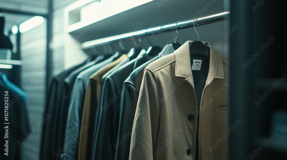Coats on Hanger. Coats on Hanger.