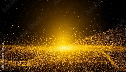 Golden particles background image