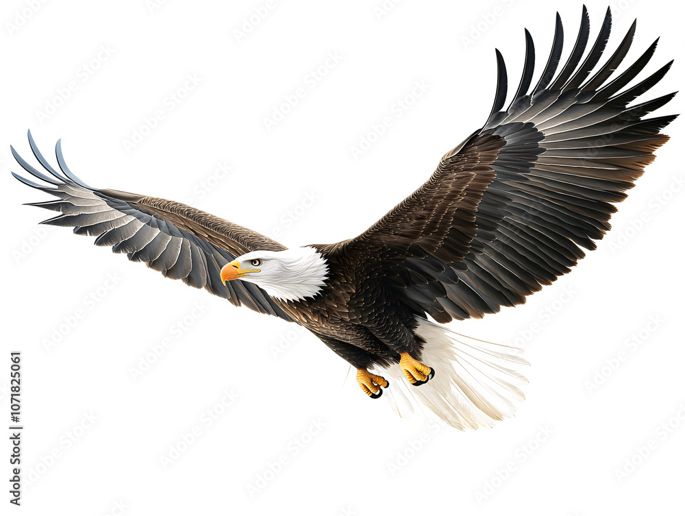 Obraz premium a bald eagle flying in the sky