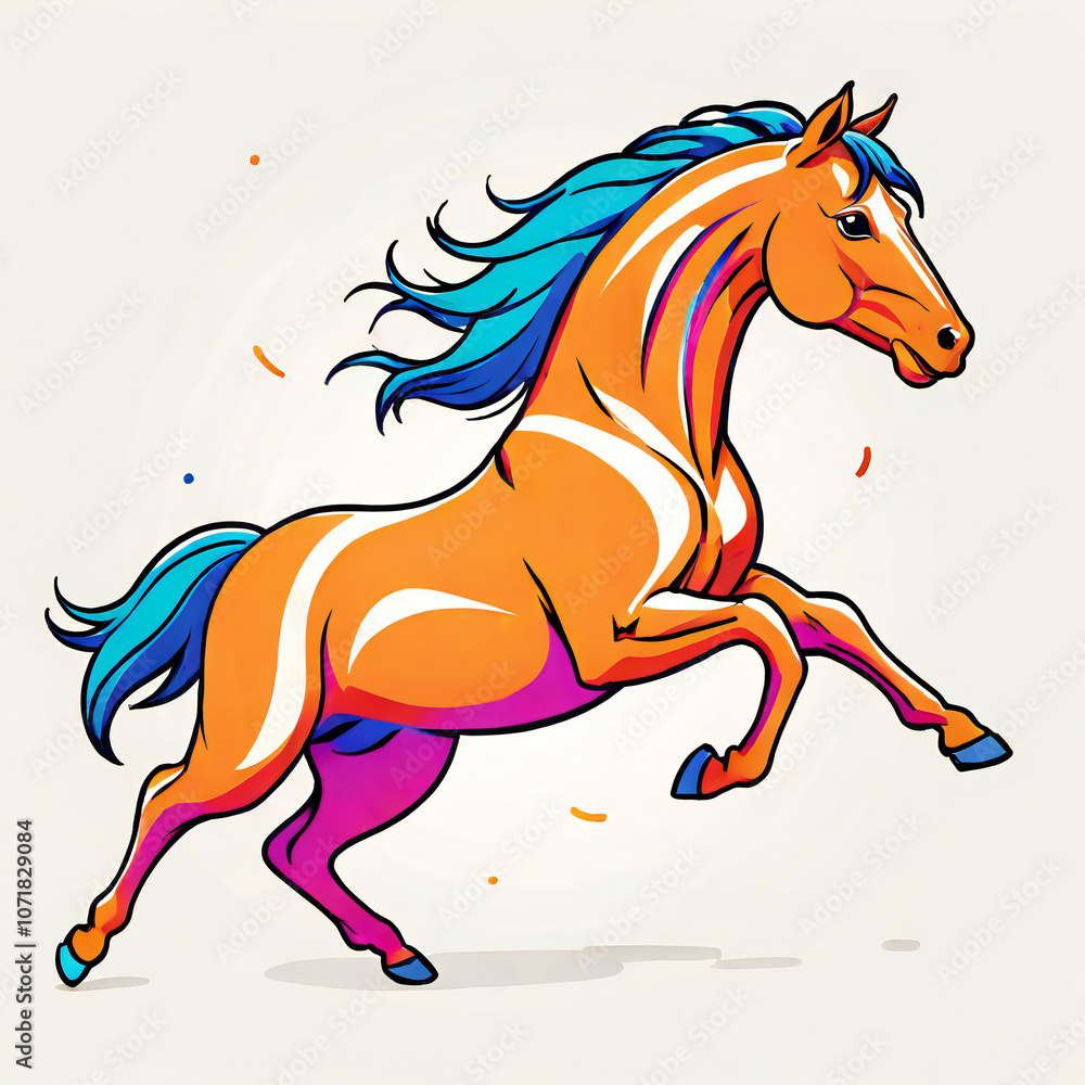 駆け回る馬 駆け回る馬
