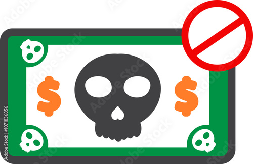 money with skull icon