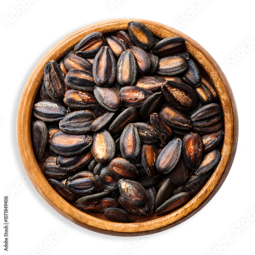 Watermelon seeds on isolated white background