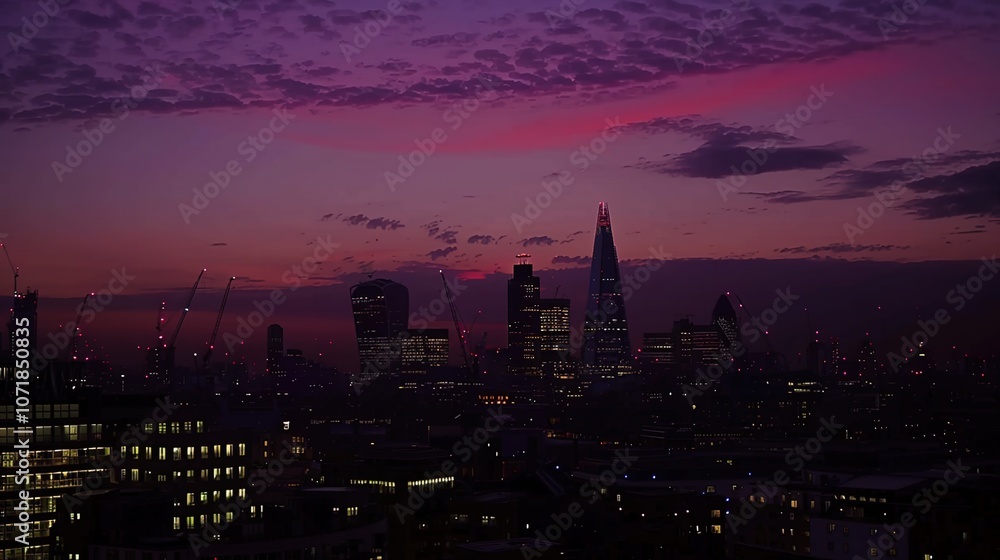 Fototapeta premium City of London at twilight