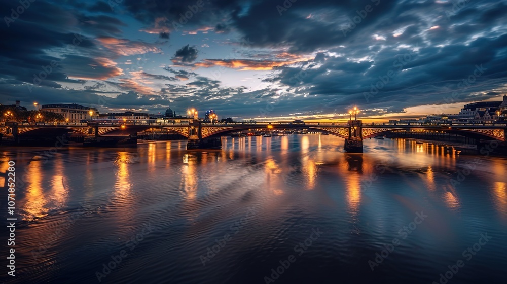 City of London at twilight City of London at twilight