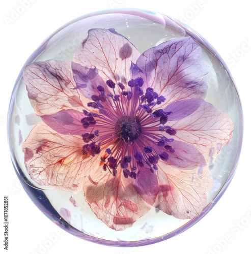 PNG Flower resin Planet shaped accessories accessory anemone. photo