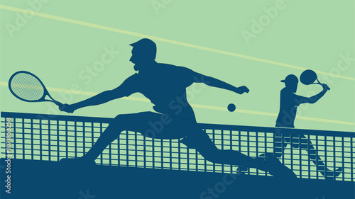 Modern simple tennis background design for any media	