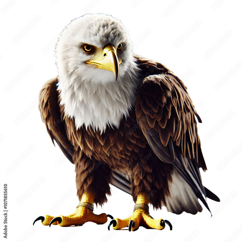 Fototapeta premium bald eagle isolated on white