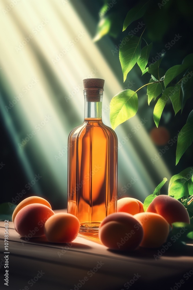 Bottle with Apricots and Sunbeams Bottle with Apricots and Sunbeams