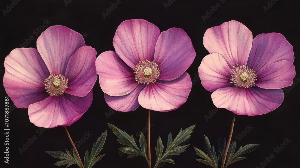 Fototapeta premium pink and purple flowers