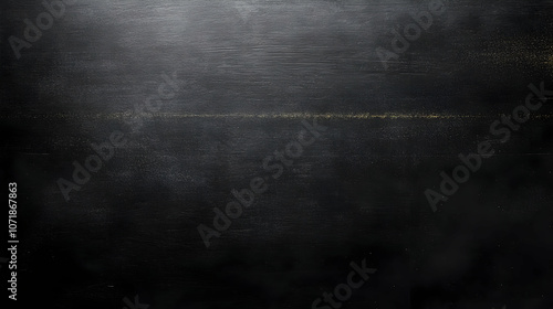 Dark Grey and Black Grunge Abstract Texture Background with Subtle Gold Highlights