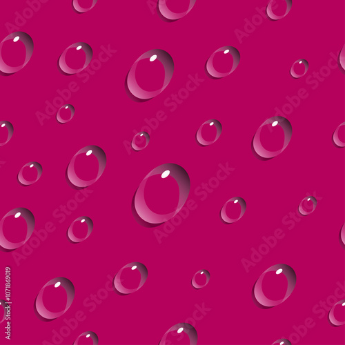 Water drops on pink background