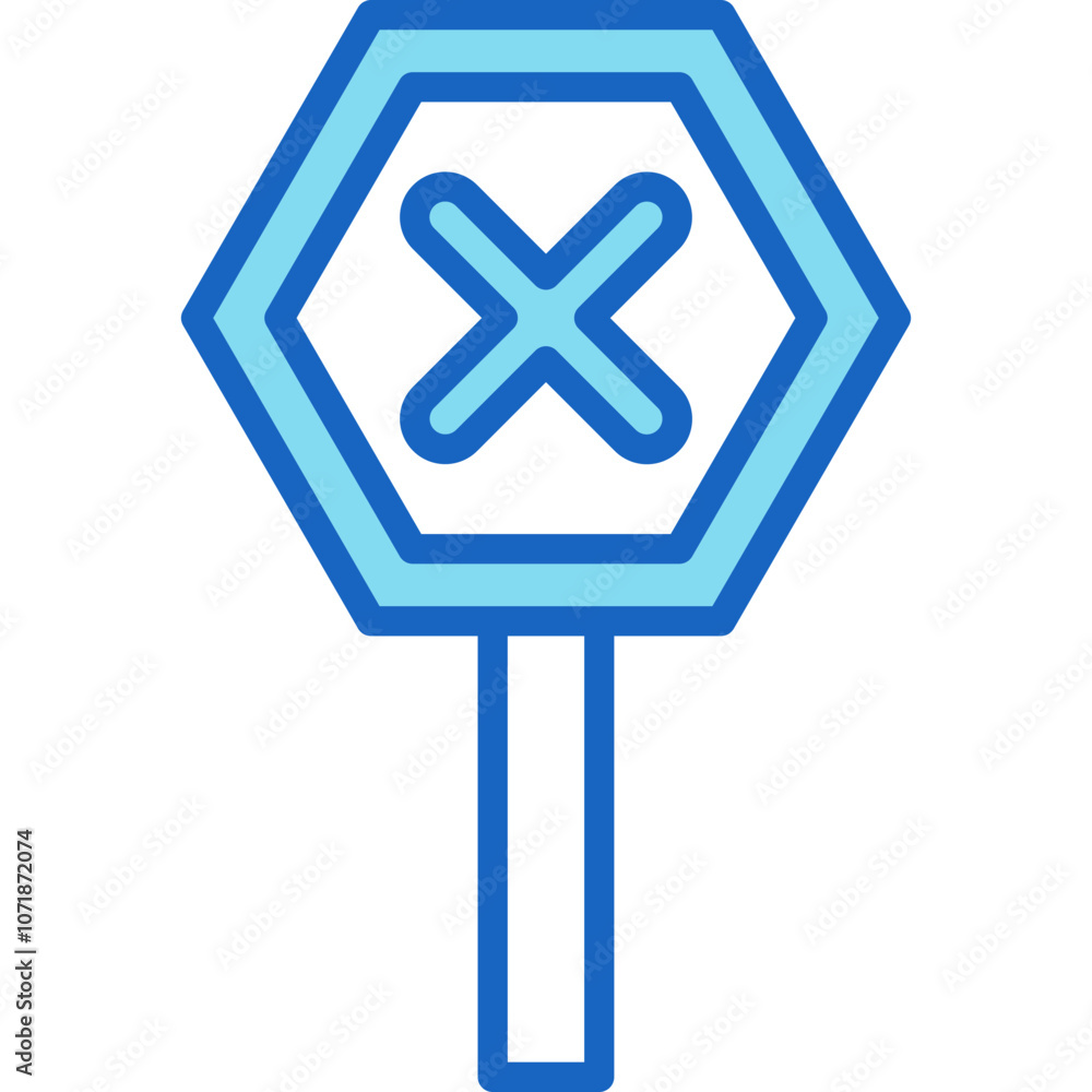 Obraz premium Wrong Way Icon