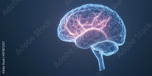 Conceptual image of a glowing brain representing intelligence and neural activity.