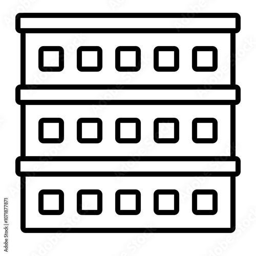 Building icon for web. Outline icon
