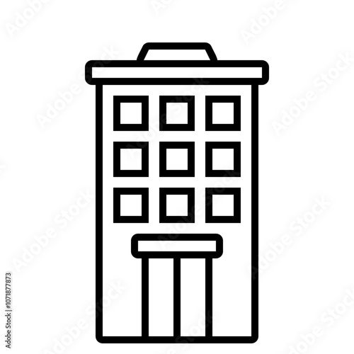 Building icon for web. Outline icon