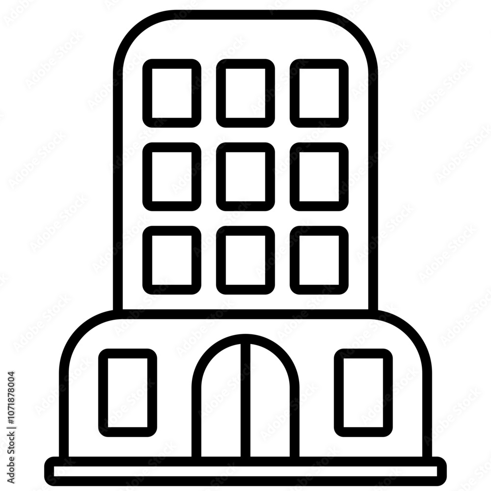 Building icon for web. Outline icon Building icon for web. Outline icon
